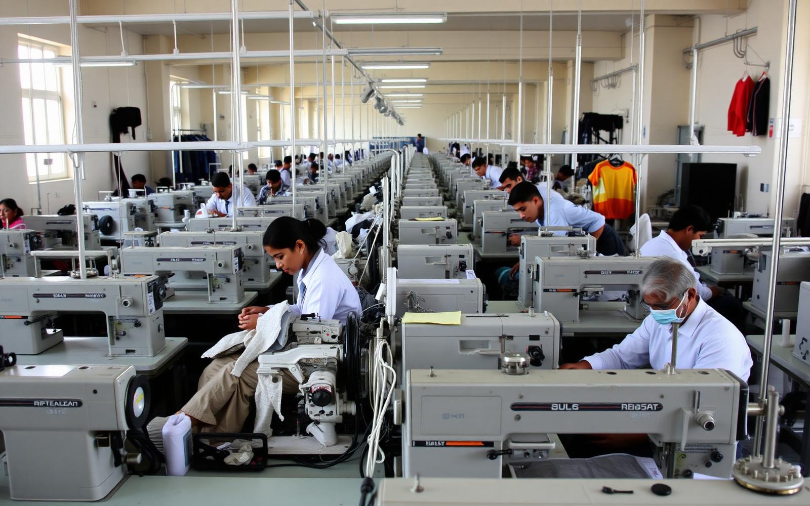 Garment factory floor